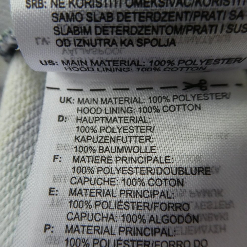 Adidas Sweatshirt Hood Floral Crop Trefoil Navy Ribbed Knit Cuffs Waistband XS - Picture 9 of 9